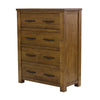 Sonora Tallboy Rustic Solid Pine Wood Ash Brown