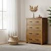 Sonora Tallboy Rustic Solid Pine Wood Ash Brown