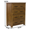 Sonora Tallboy Rustic Solid Pine Wood Ash Brown