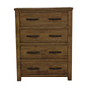 Sonora Tallboy Rustic Solid Pine Wood Ash Brown