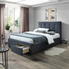 Sundance Queen Bed Frame Storage Drawer Mid Grey