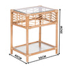 Sunny Rattan Cane Bedside Table Natural