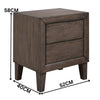 Suno Double Bedroom Suite Bed Frame Bedside Dresser Set Dark Grey
