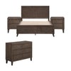 Suno King Single Bedroom Suite Bed Frame Bedside Dresser Set Dark Grey
