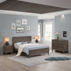 Suno Queen Bedroom Suite Bed Frame Bedside Dresser Set Dark Grey