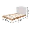 Tammy Queen Bed Frame USB Port Oak Grey