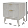 The Croft Bedside Table White Washed
