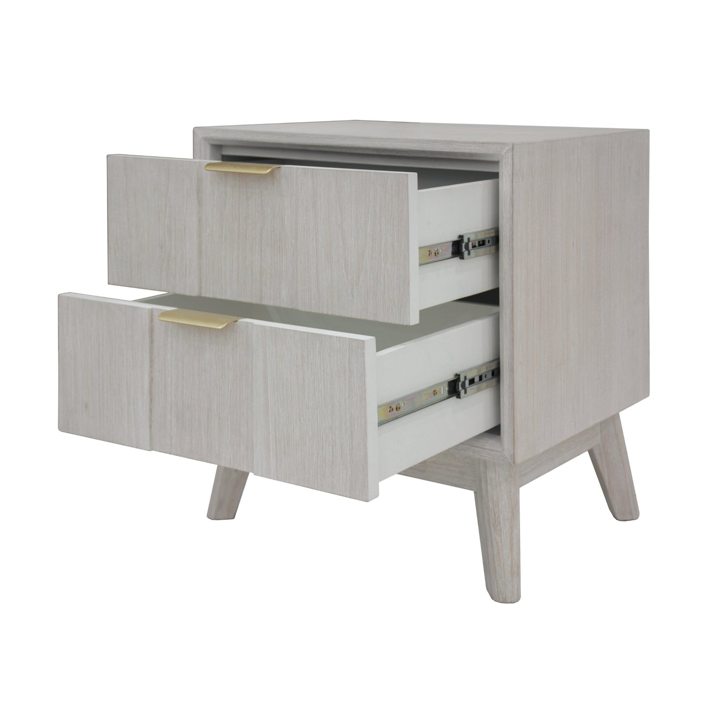 The Croft Bedside Table White Washed