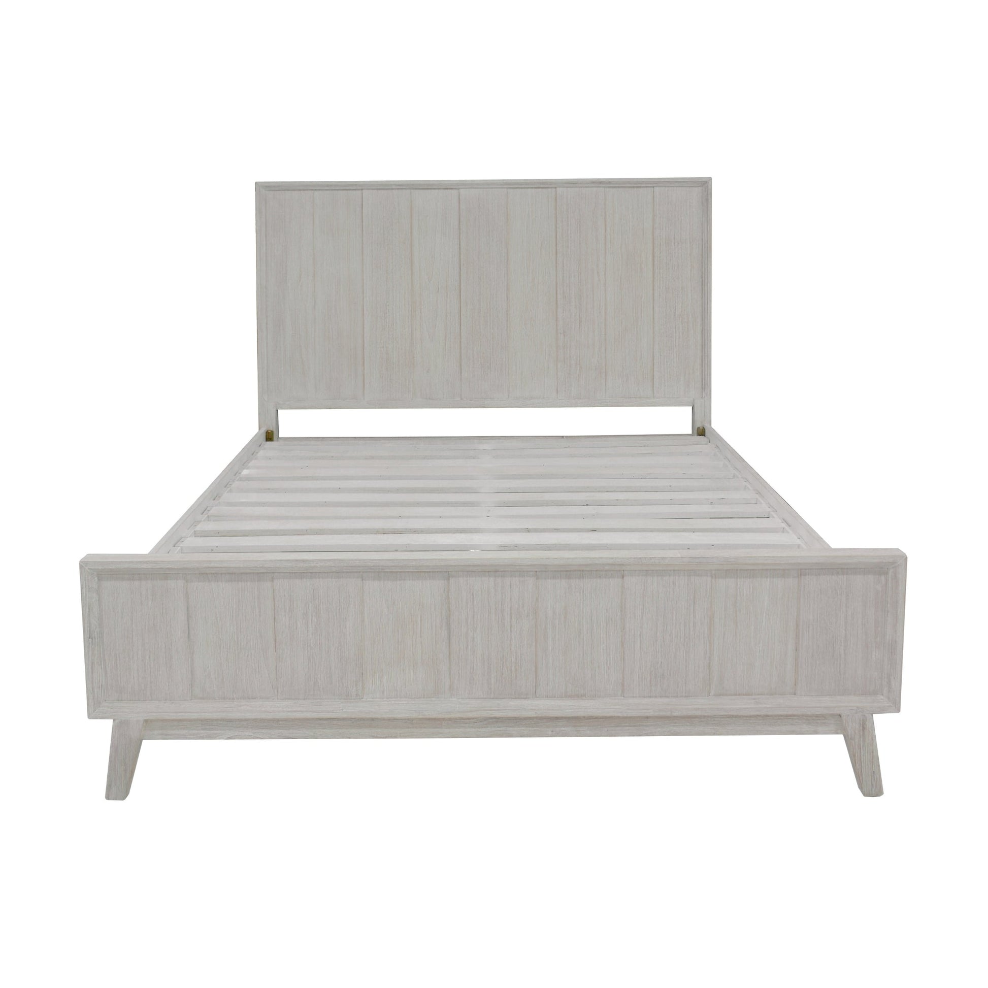 The Croft Double Bed Frame Acacia Timber Frame White Washed
