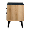 Thelma 2 Drawers Bedside Table Nightstand Side End Bedroom Storage Cabinet Mango Oak