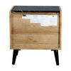 Thelma 2 Drawers Bedside Table Nightstand Side End Bedroom Storage Cabinet Mango Oak