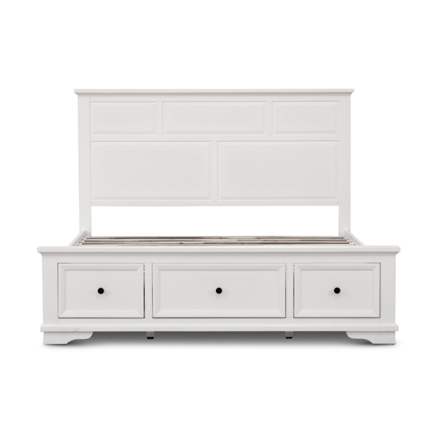 Venice King Size Bed Frame 3 Drawer Storage White