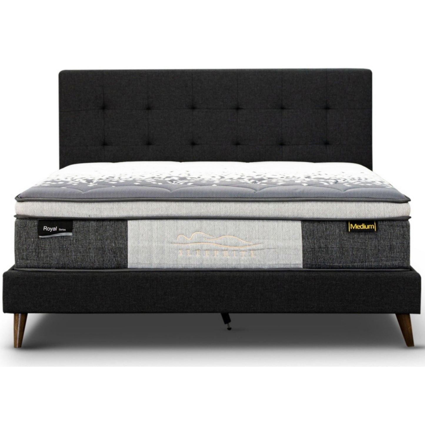 Volga Bed Frame Double Charcoal