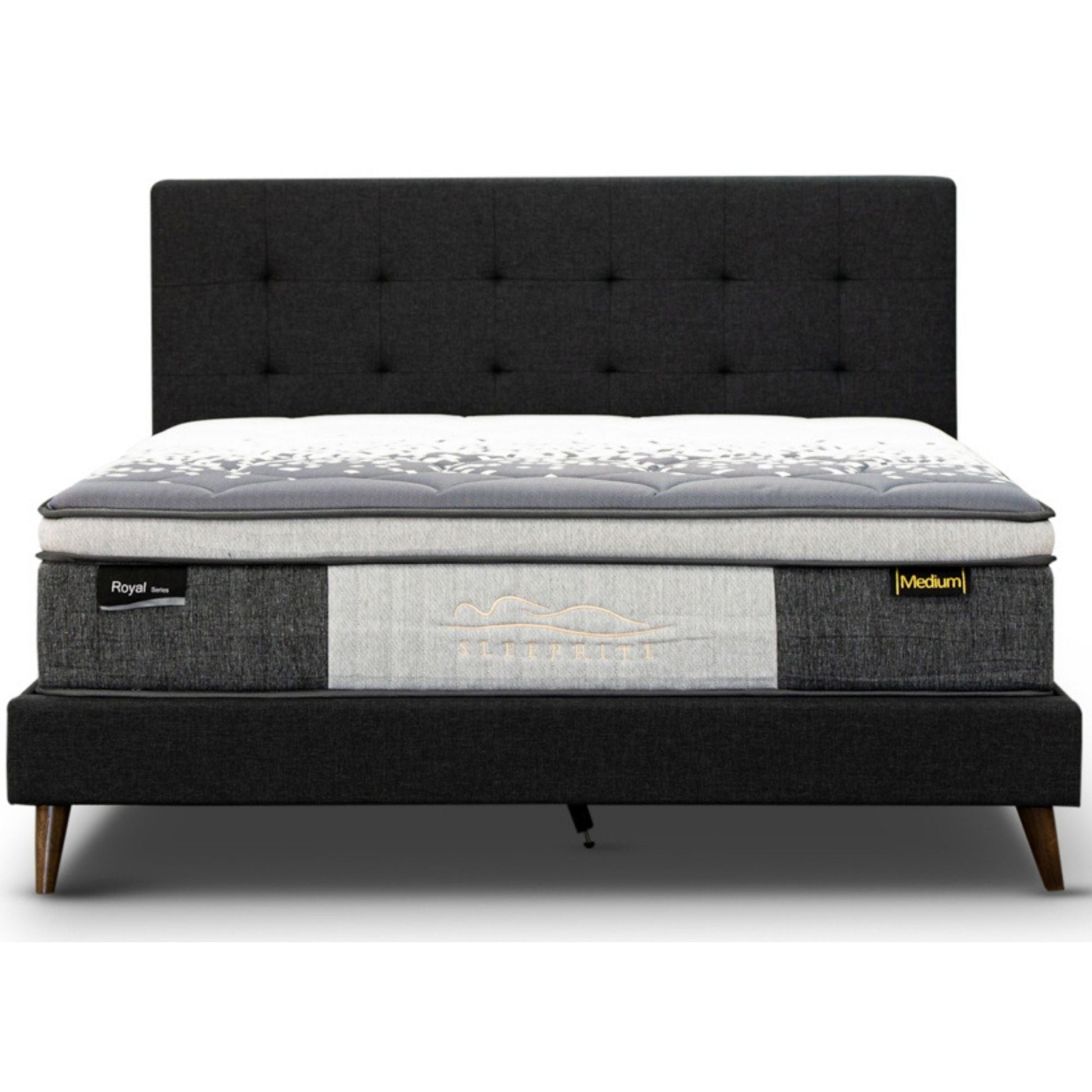Volga Bed Frame Double Charcoal