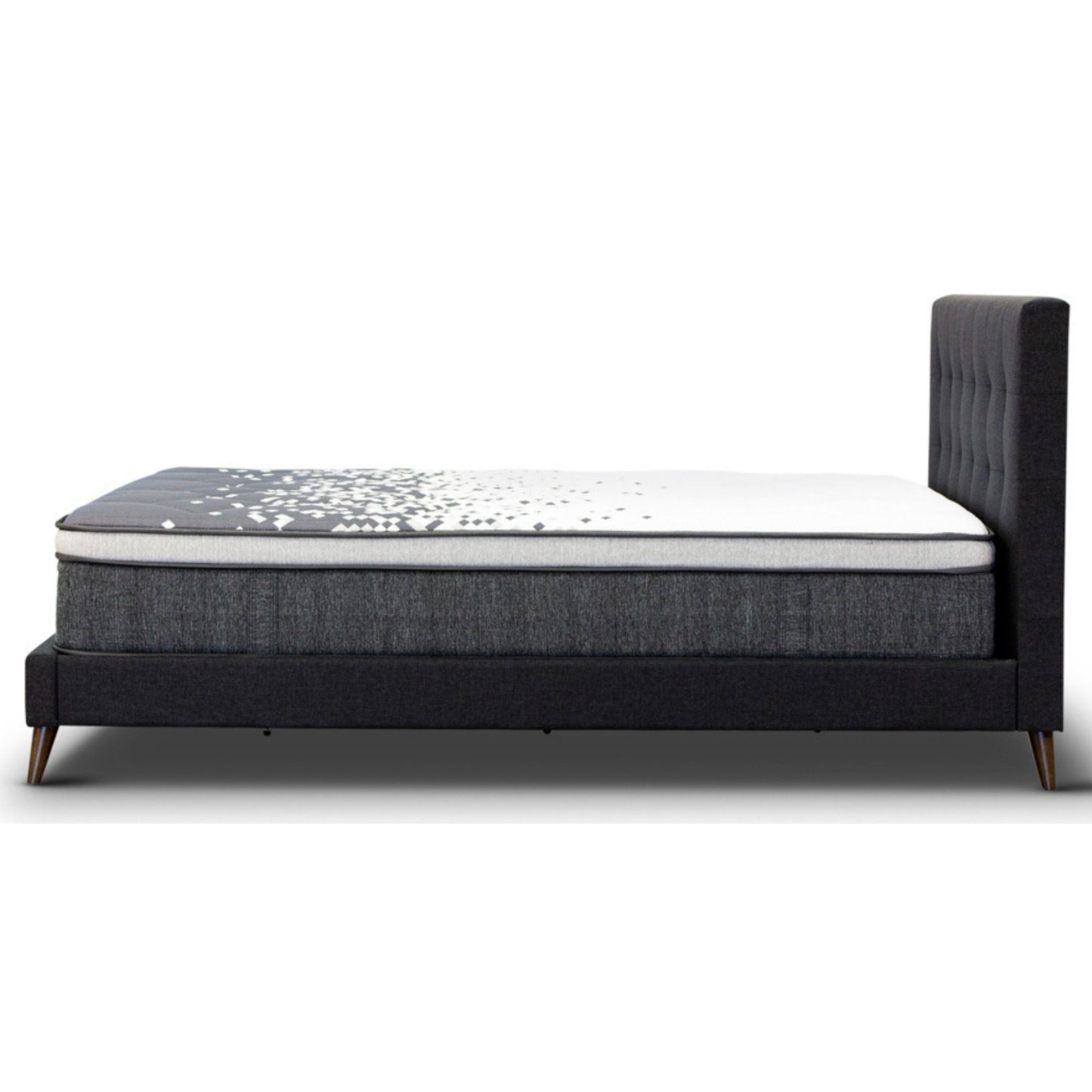 Volga Bed Frame Queen Charcoal