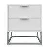 Wavey Bedside Table White