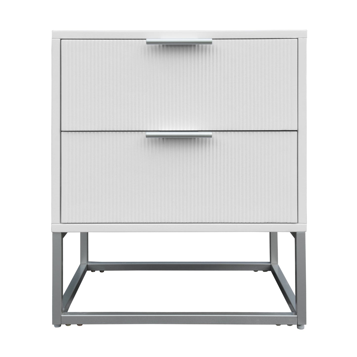 Wavey Bedside Table White