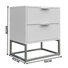 Wavey Bedside Table White