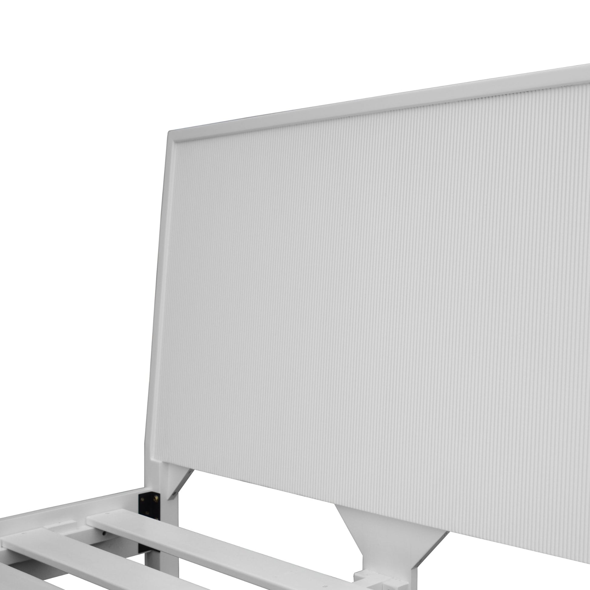 Wavey King Bed Frame White