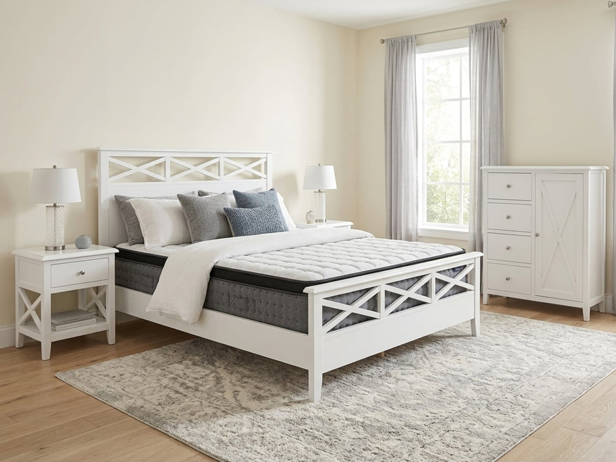 The Classic White Suite: a styled bedroom