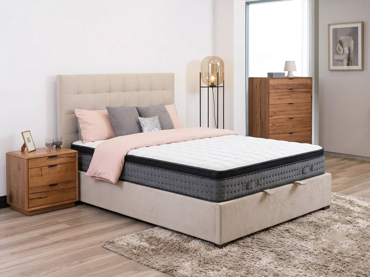 The Soft Landing: a styled bedroom