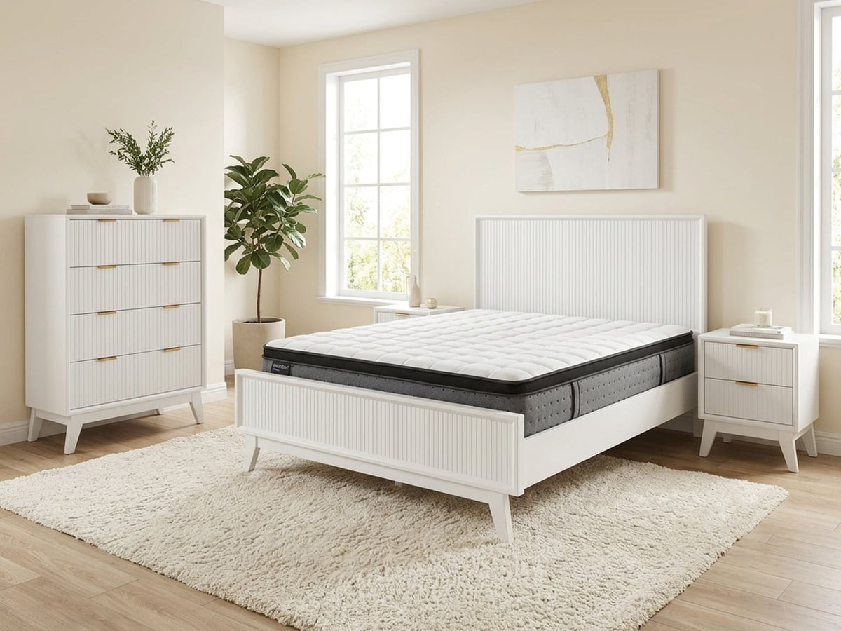 The Soft Modern Suite: a styled bedroom